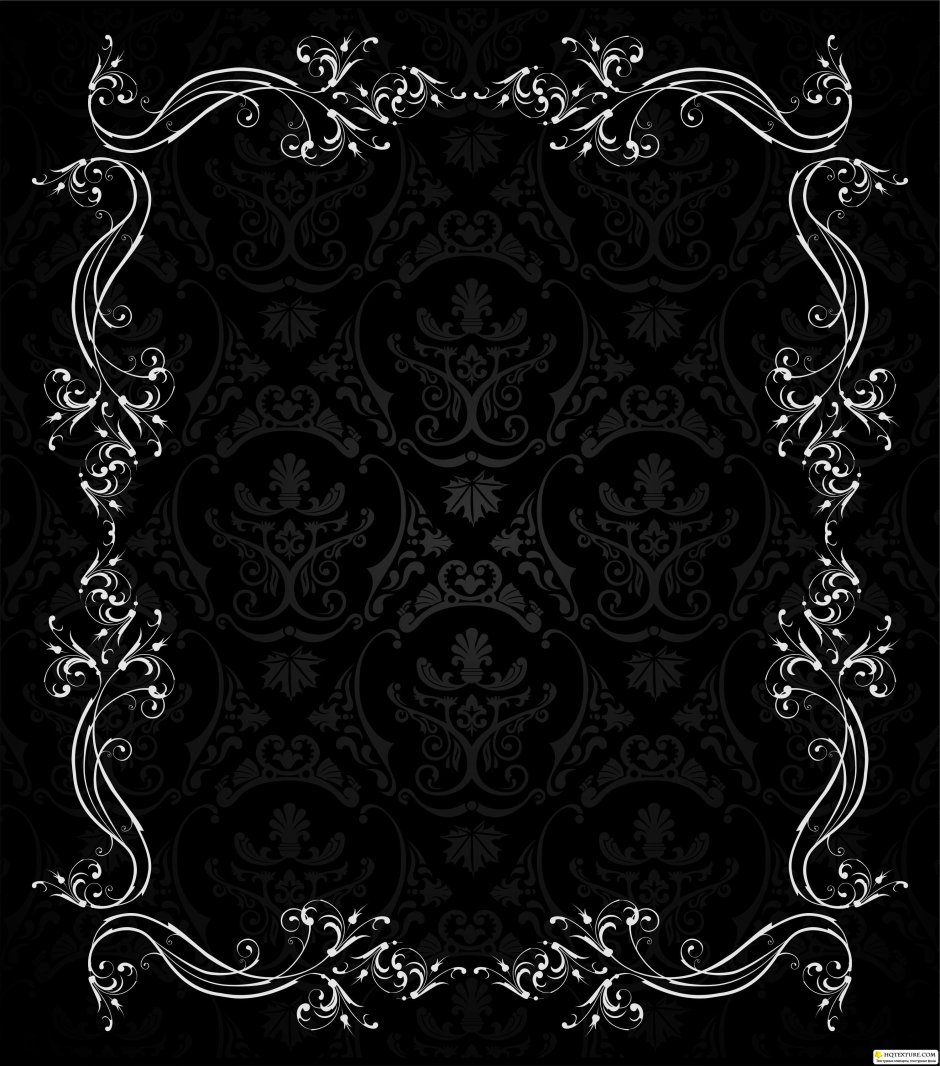 Черный фон с узорами