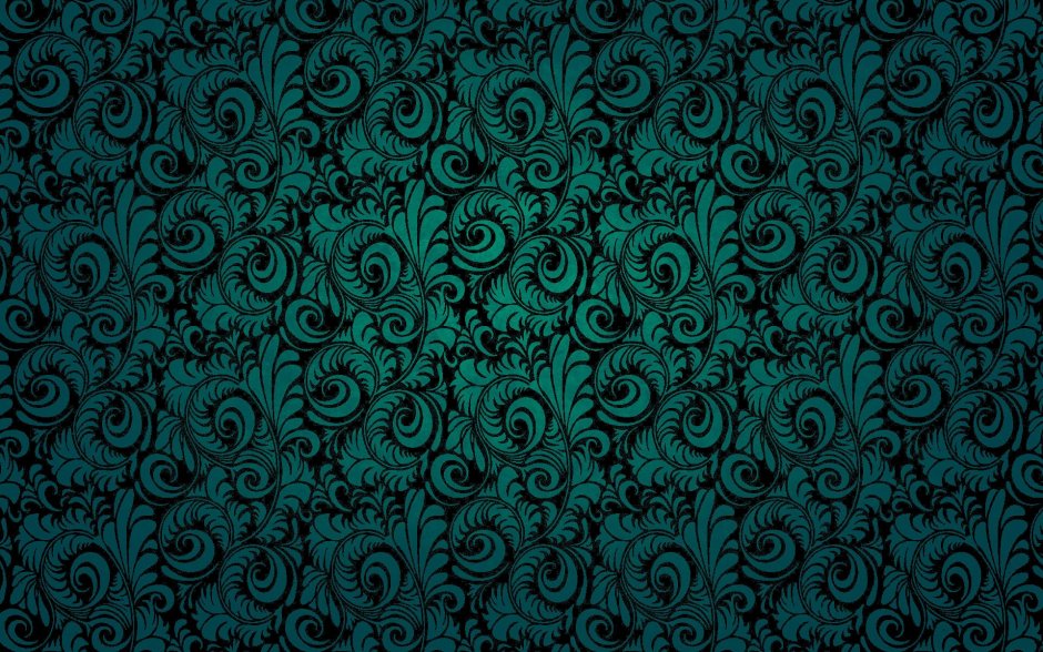 Зеленый фон с узорами