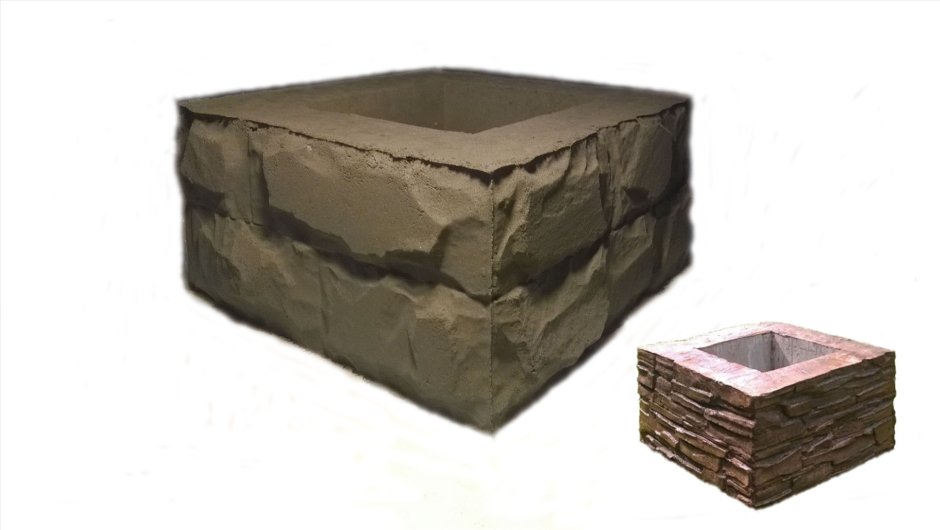 Столбовой бетонный блок 300х300х200