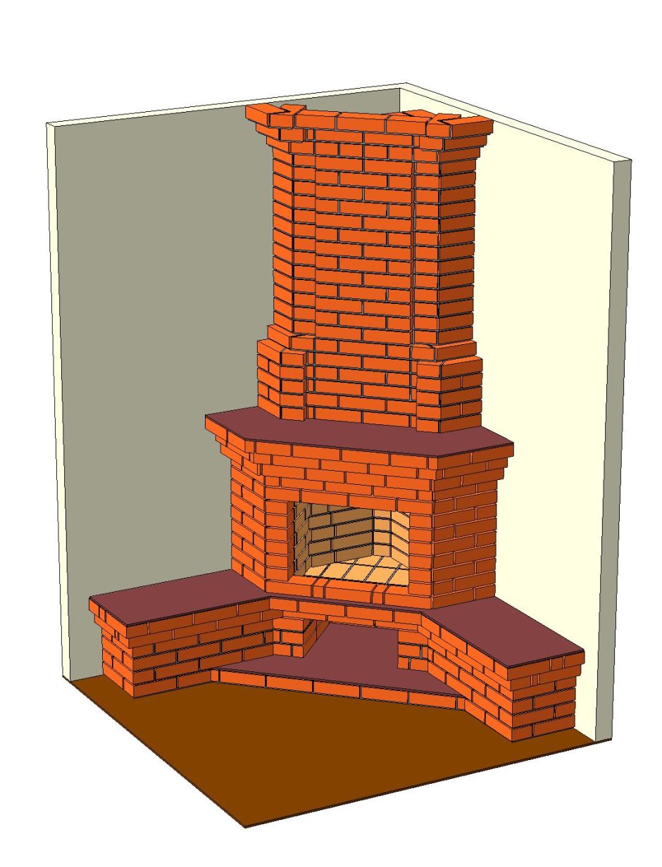 Порядовки каминов с дверцами