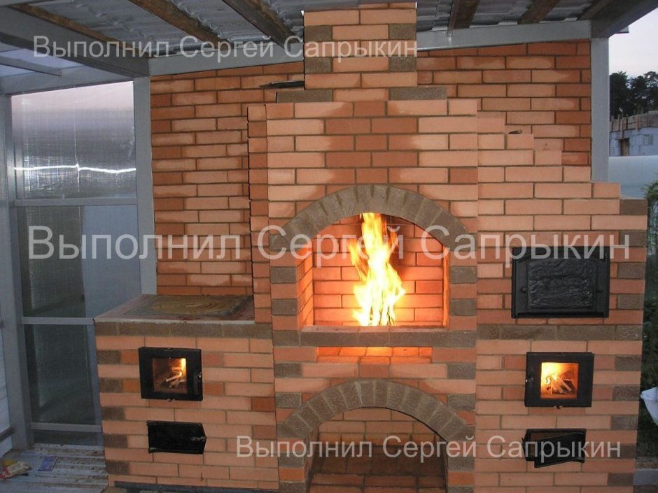 Печь для дачи из кирпича