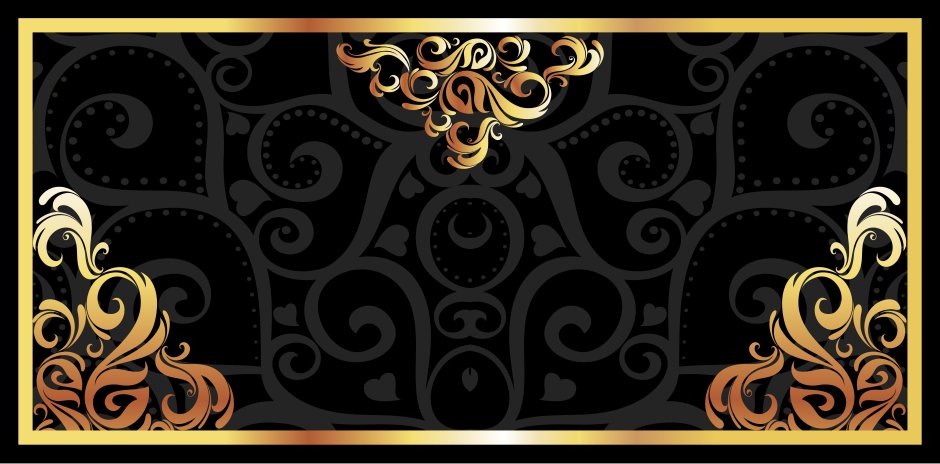 Черно золотые обои