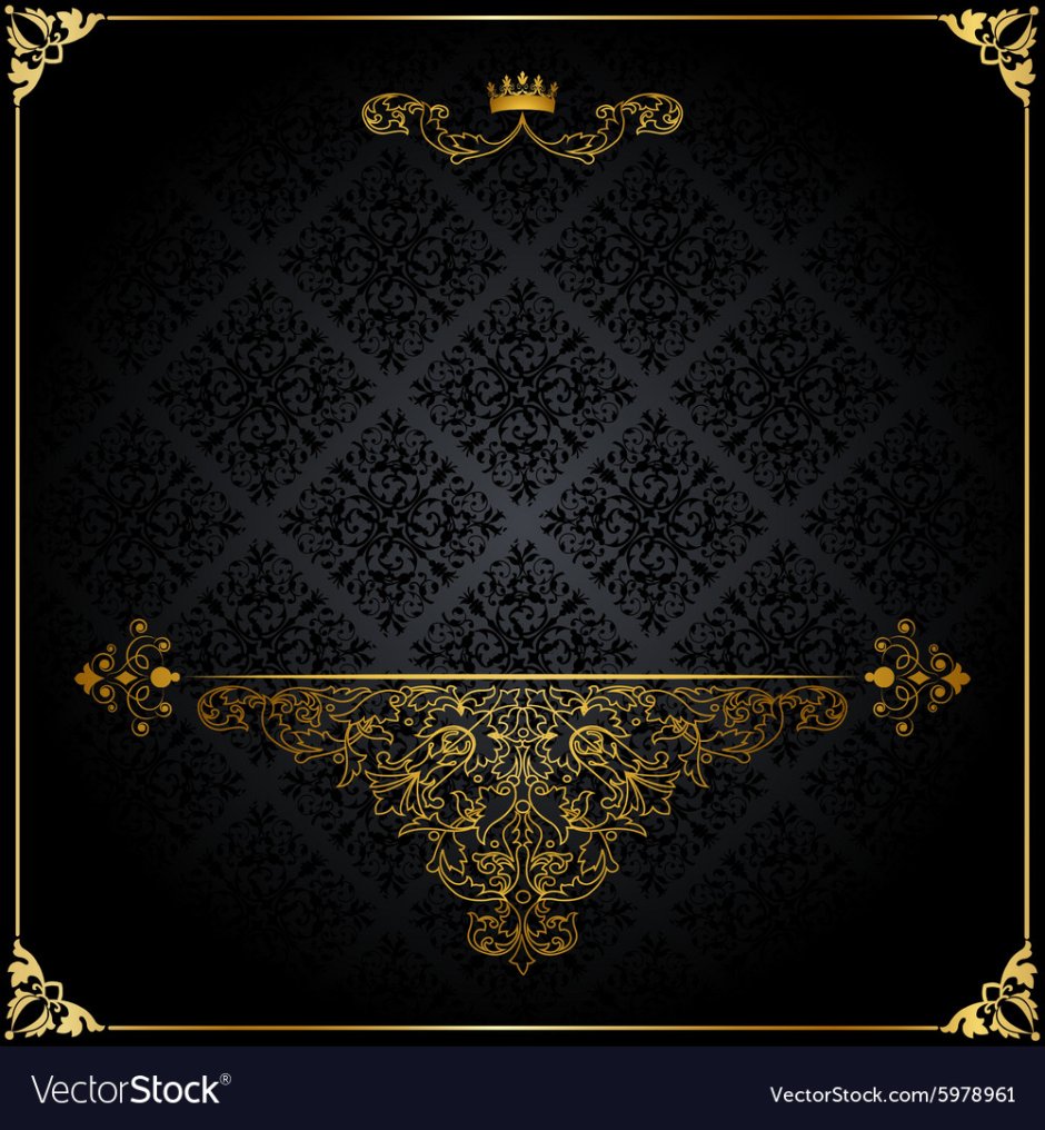 Макет черный с золотом