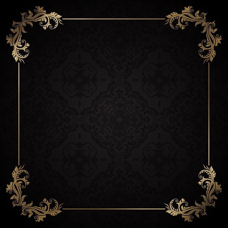 Черный фон с узорами