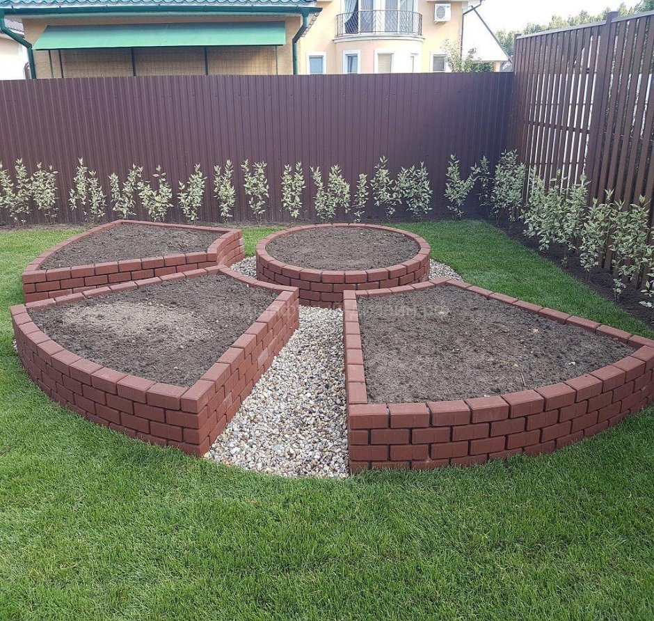Грядки из кирпича