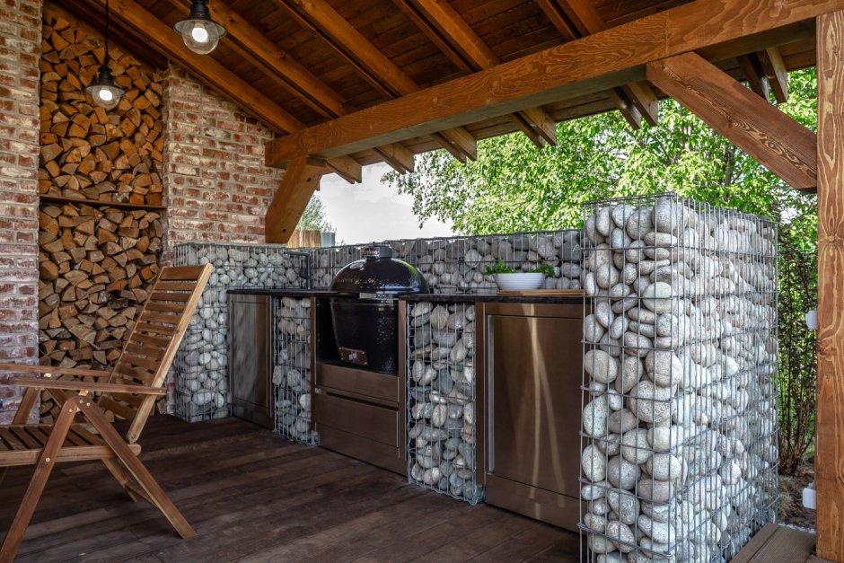 Мангальная зона габионы