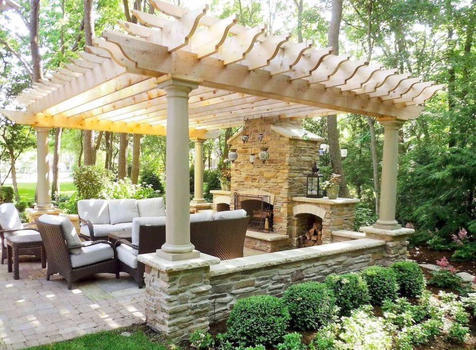 Каменный стол для беседки