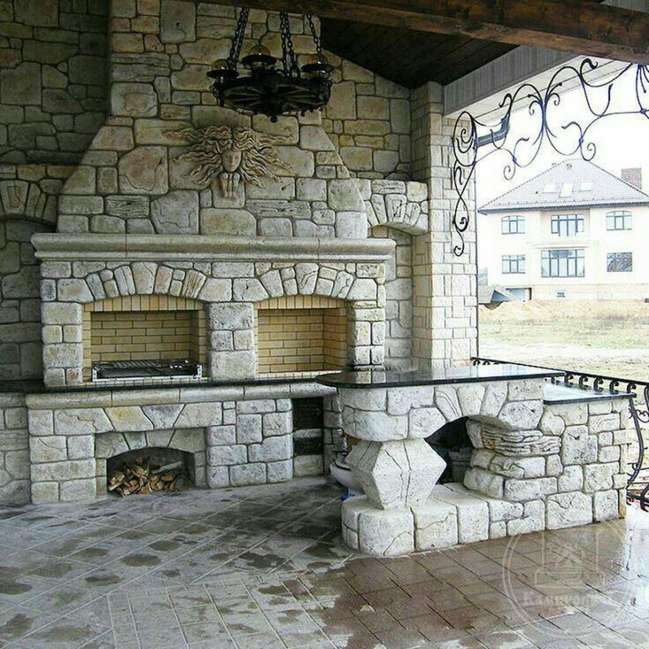 Барбекю из дикого камня