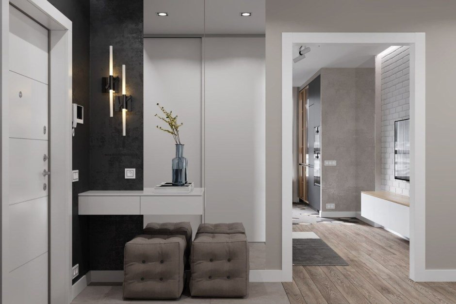 Серая прихожая