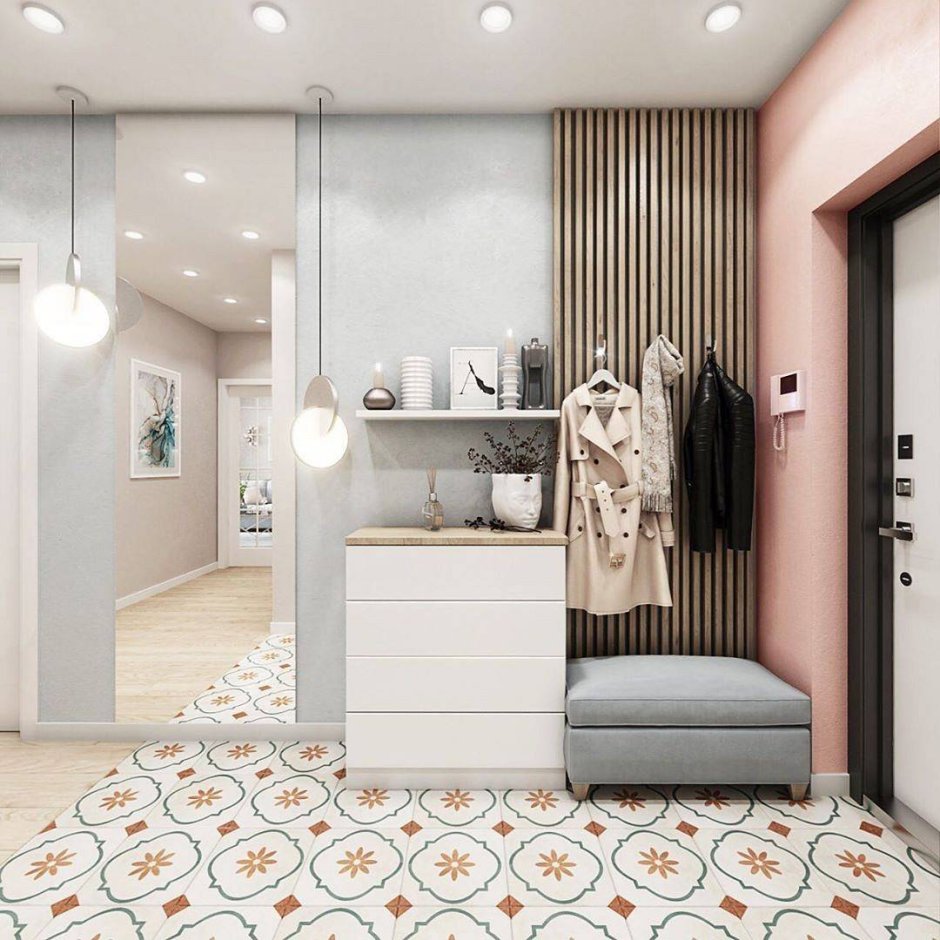 Серая прихожая Сканди