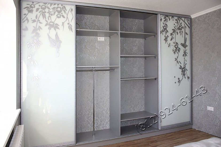 Шкаф купе без задней стенки встроенный по индивидуальным размерам