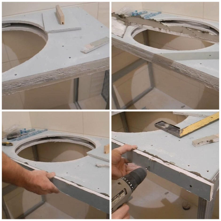 Столешница из ГКЛ В ванную