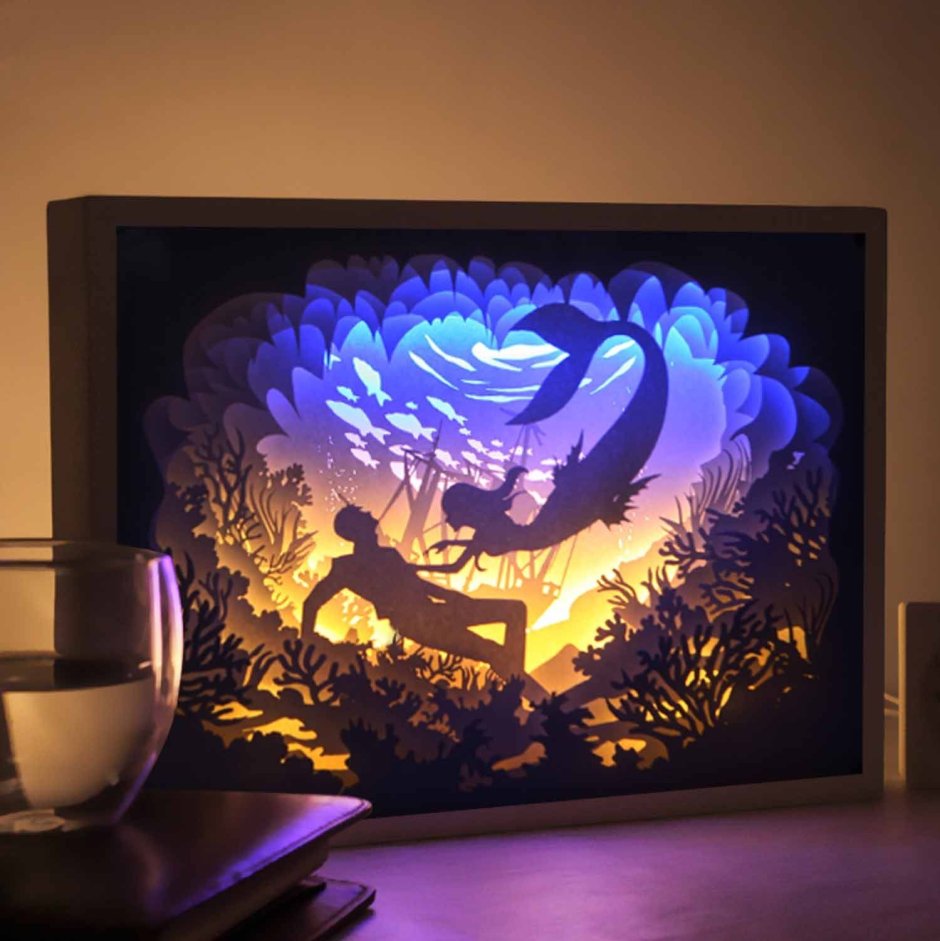 Многослойное панно с подсветкой