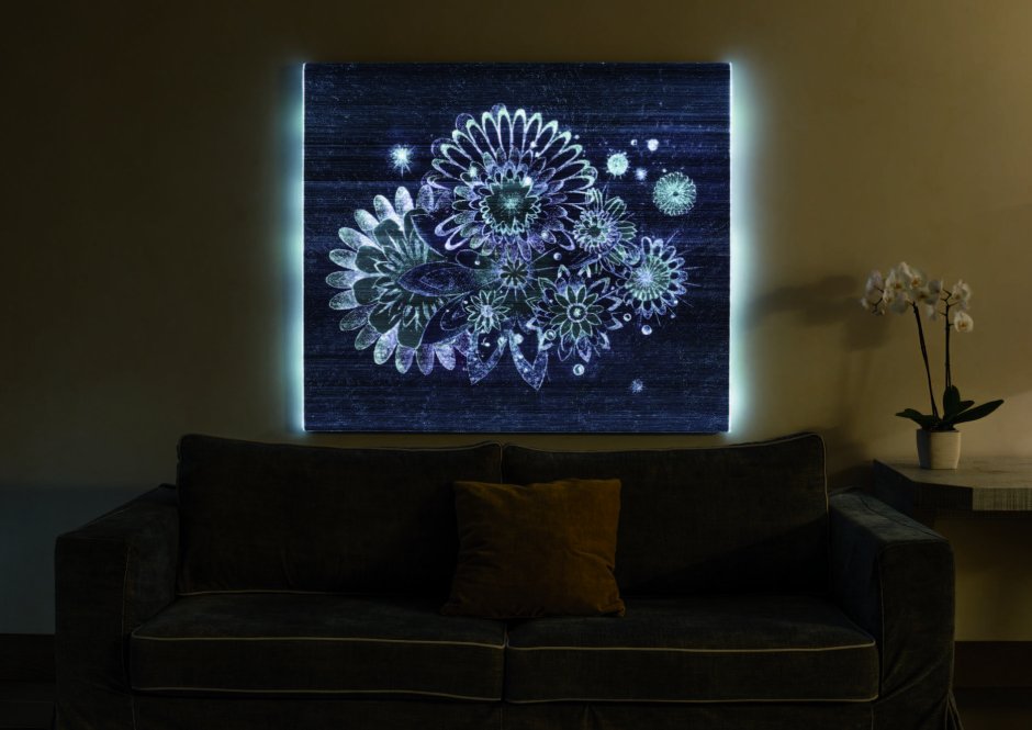 Многослойное панно с подсветкой