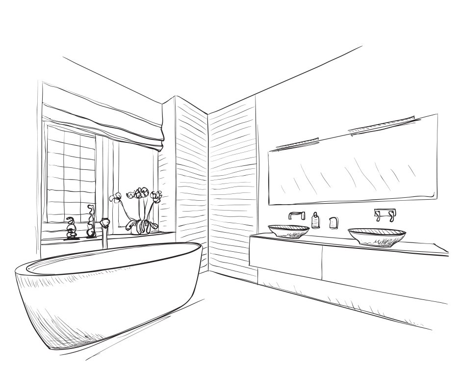 Ванная карандашом