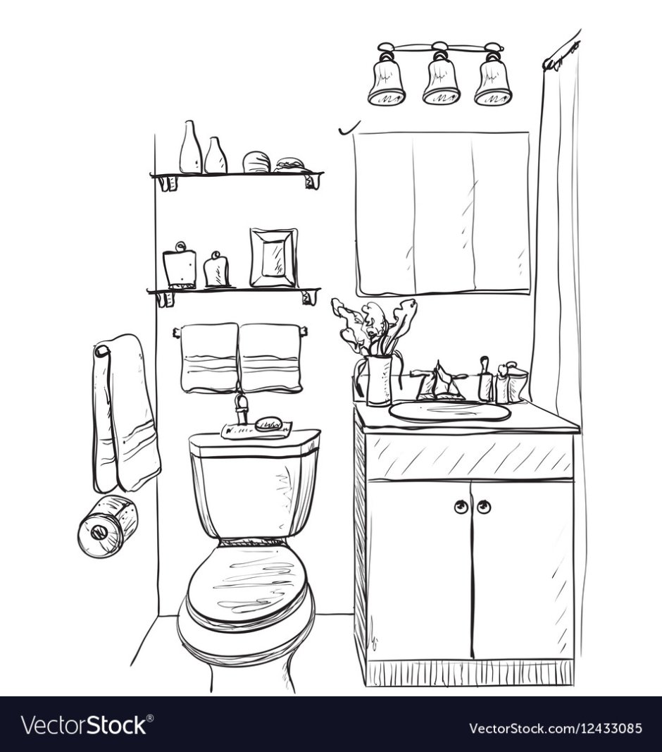 Ванная комната эскиз