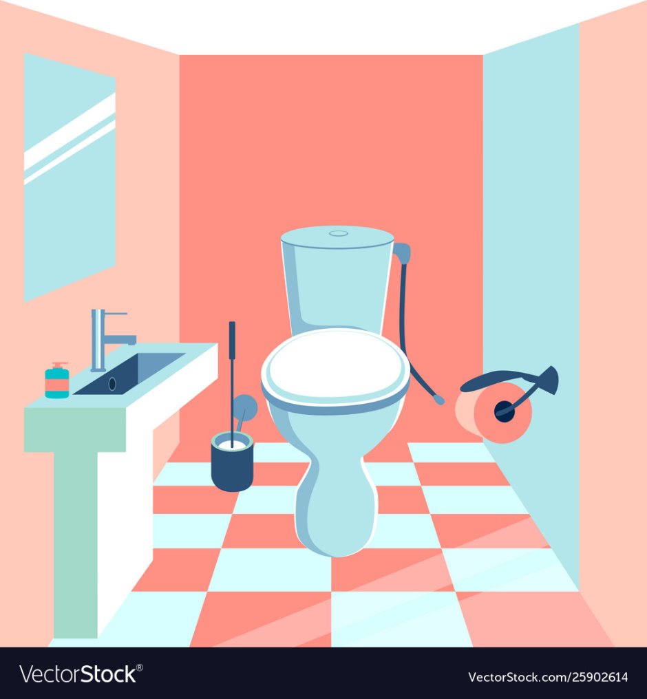Векторный туалетная комната