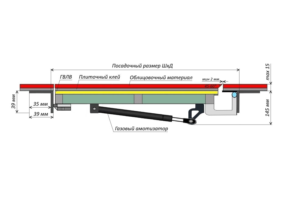 Напольный люк 900*700 схема