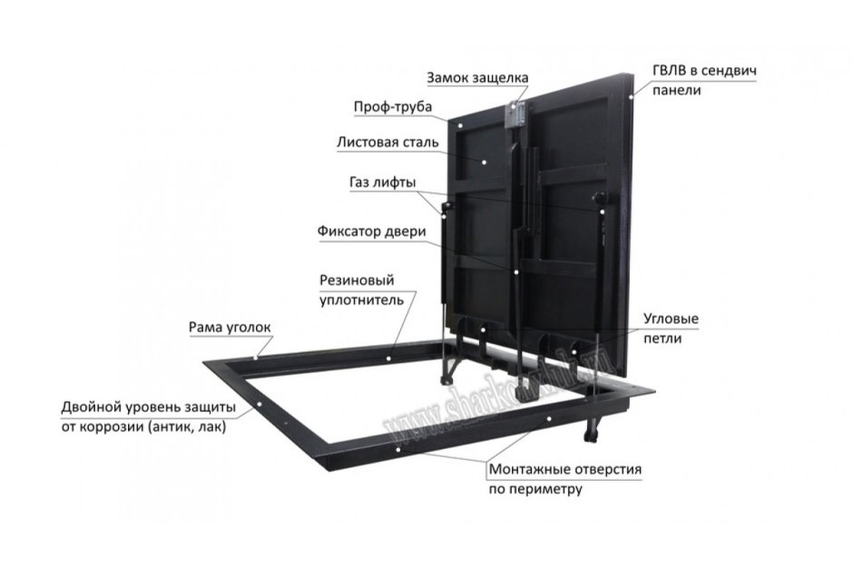 Напольный люк стелс
