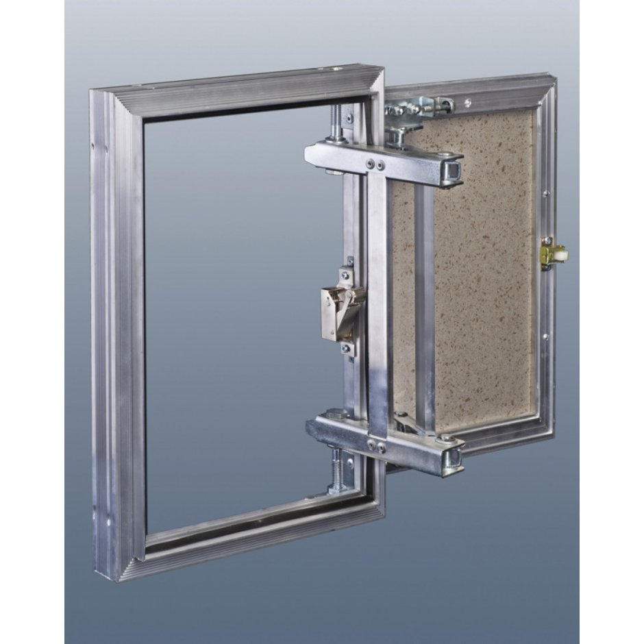 Люк алюминиевый 300*300 с регулируемой петлей viento