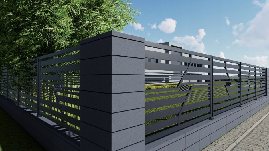 Стильный современный забор