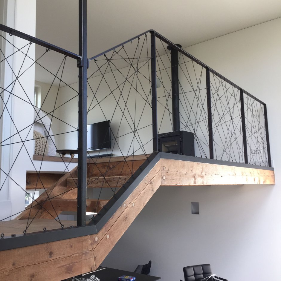 Перила в стиле лофт