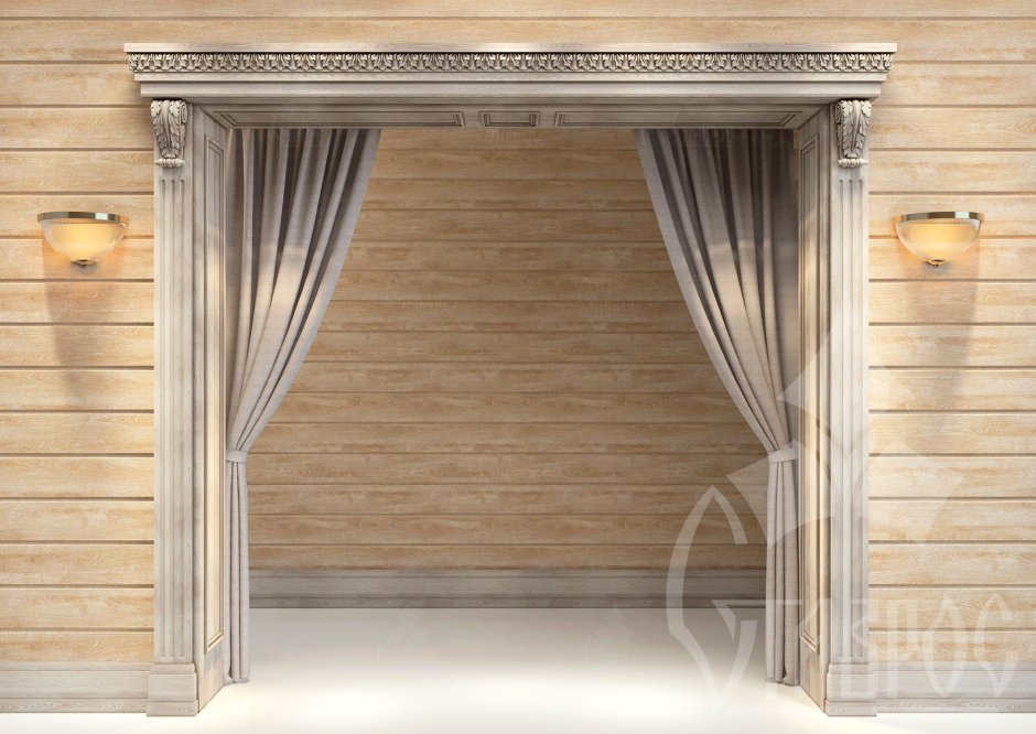 Квадратная арка с карнизом