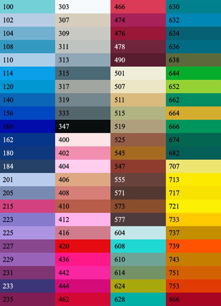 Каталог цветов натяжных потолков Lackfolie