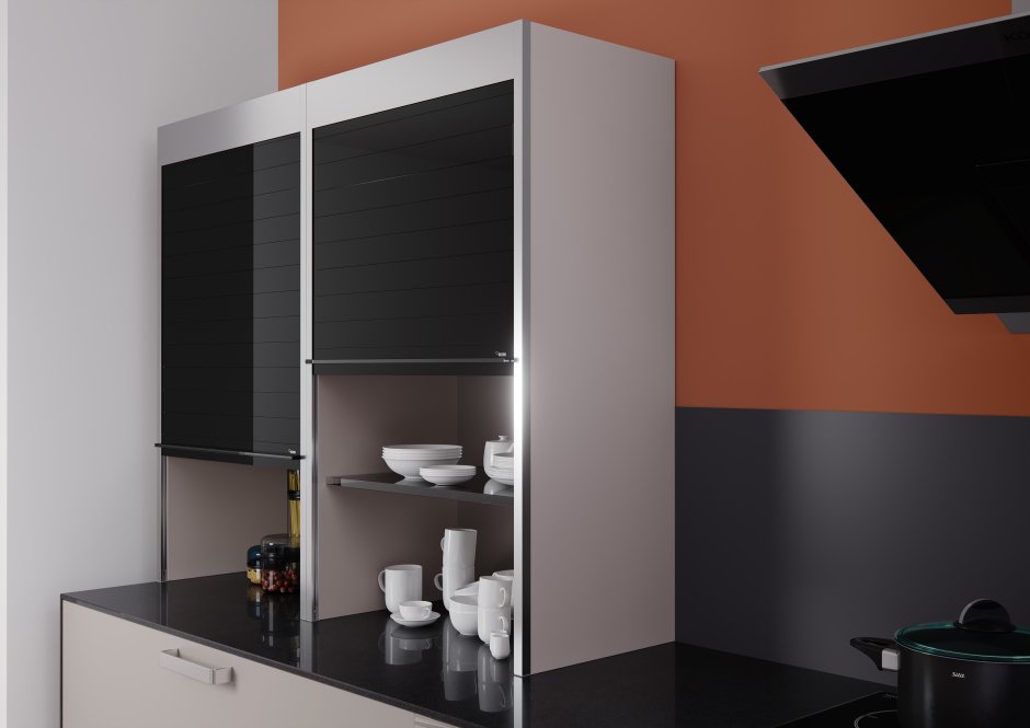 Стеллаж на балкон с рольставнями