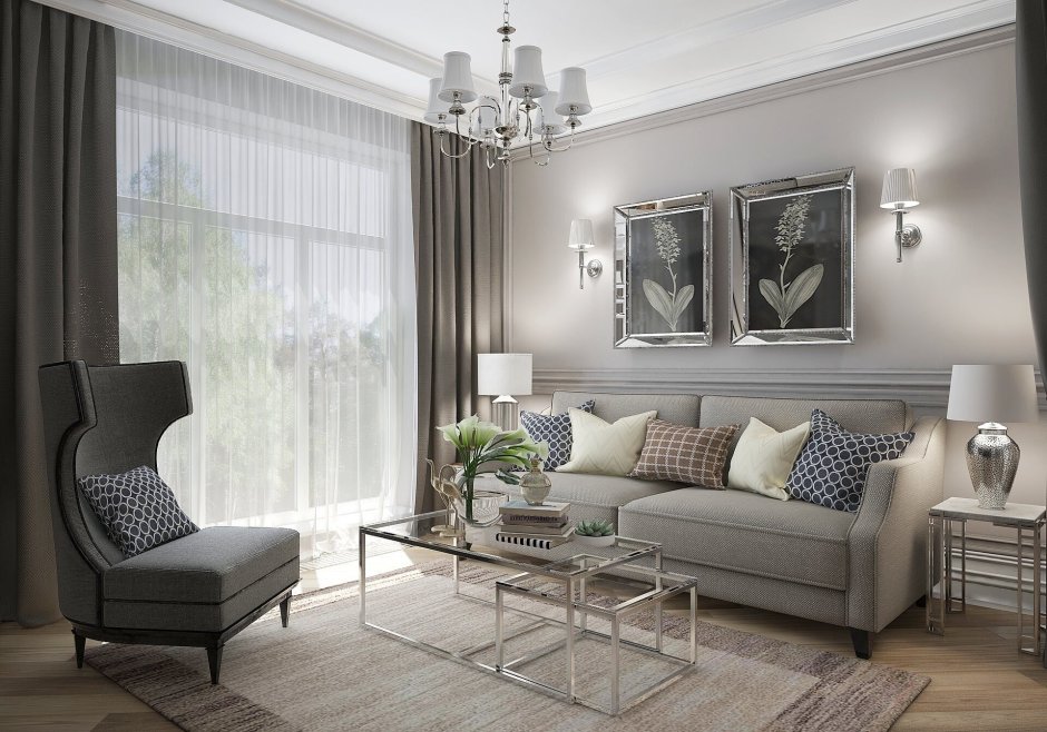 Интерьер американская классика в городской квартире