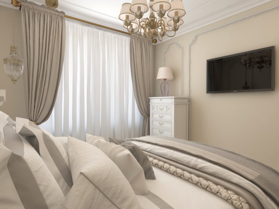 Шторы в спальню в современном