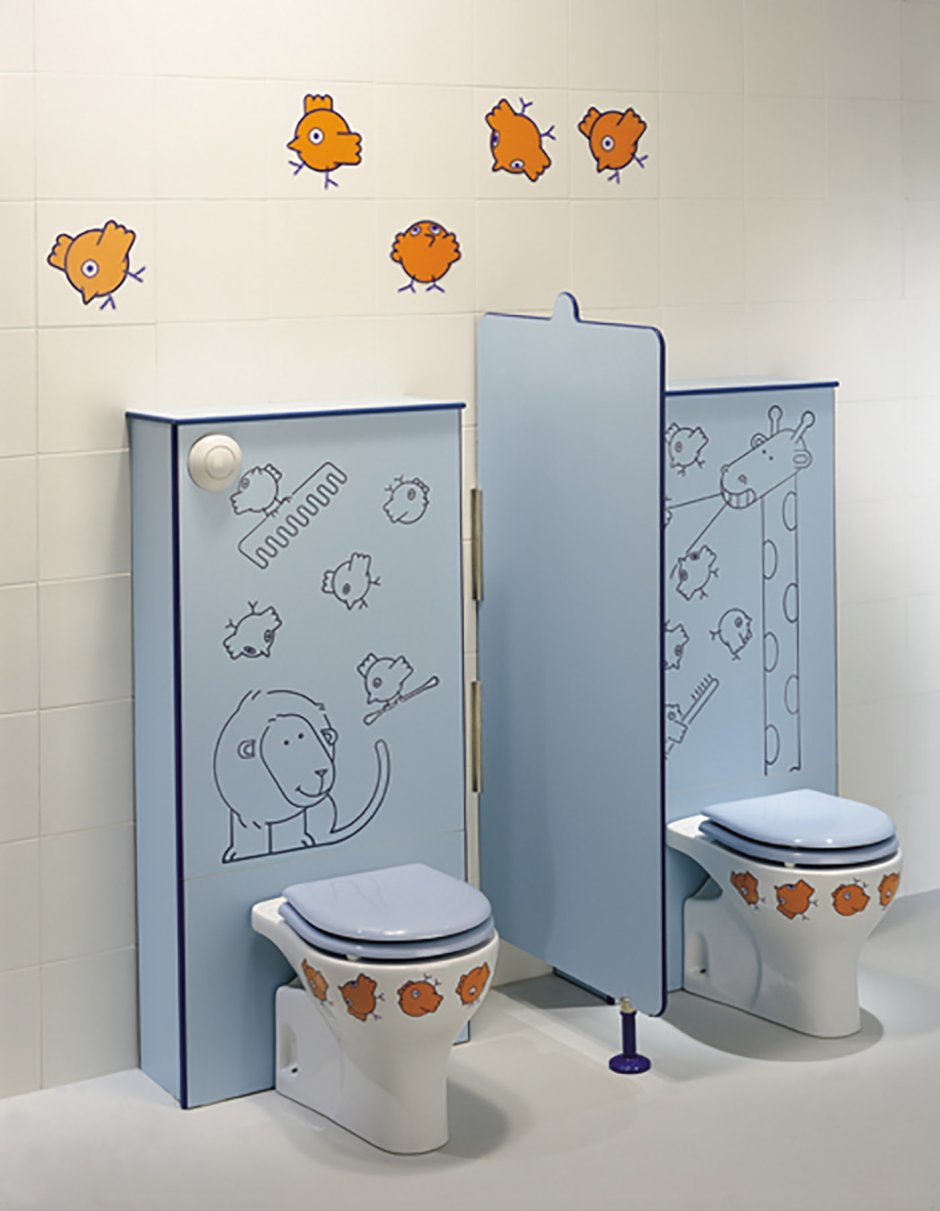 Декор в туалет детского сада