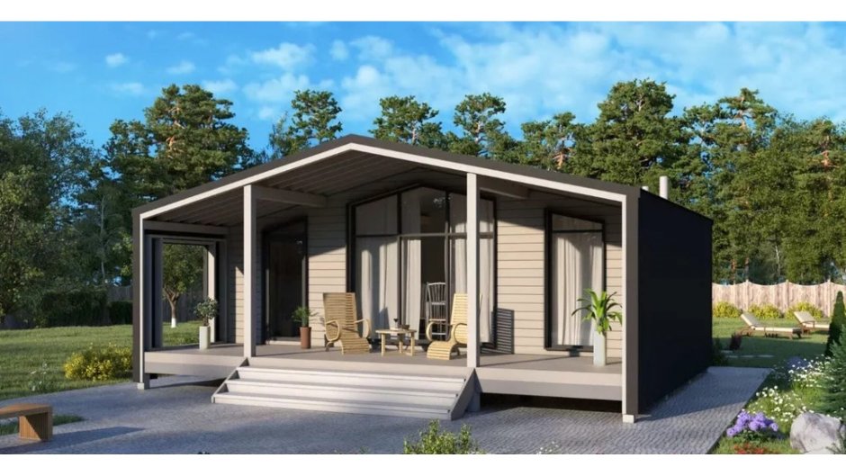 Дом Райт с односкатной крышей