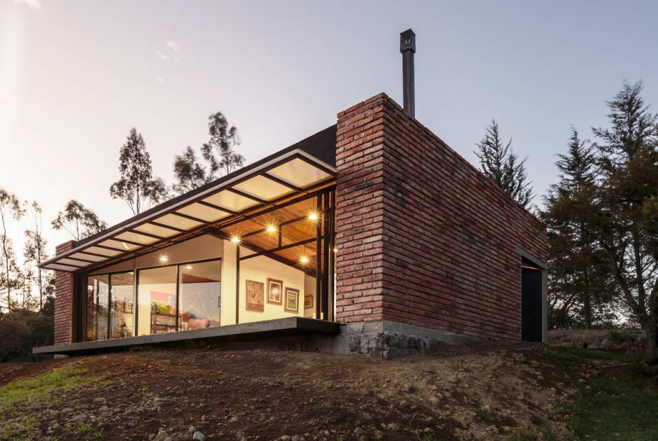 Дом с односкатной крышей в стиле лофт