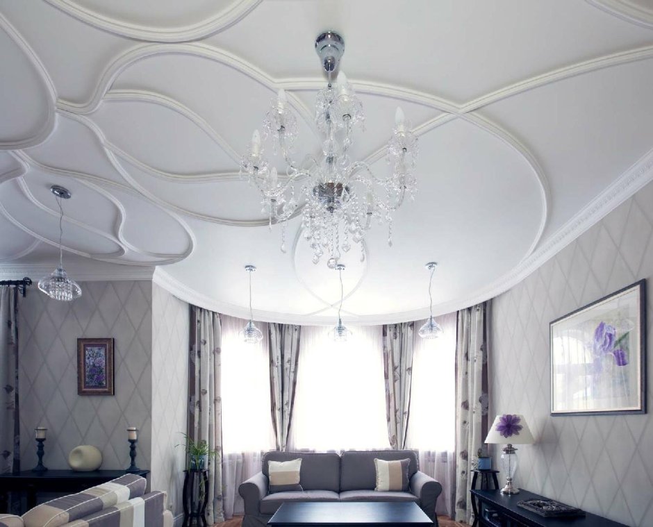 Современная лепнина на потолке