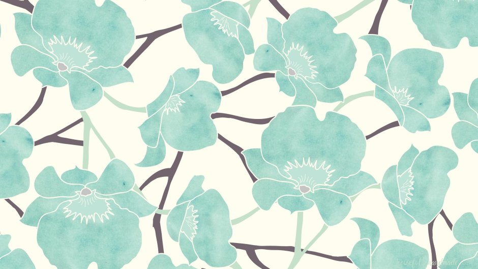 Обои бирюзового цвета