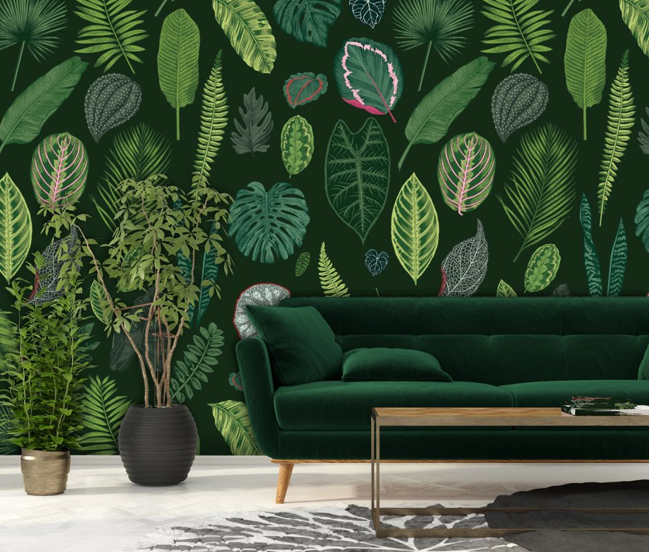 Растительный орнамент в интерьере