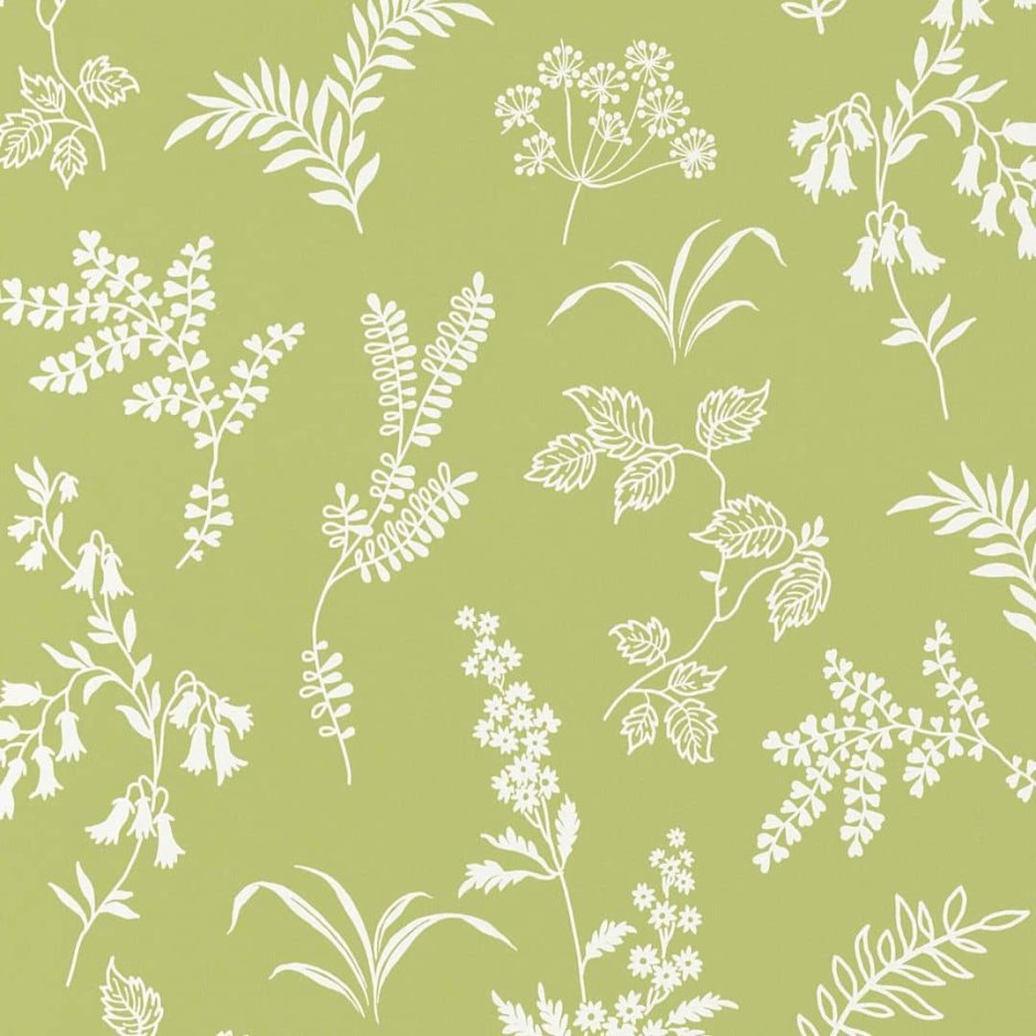 Обои настенные зеленые