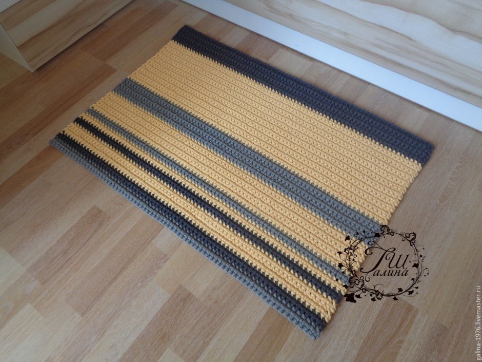 Прямоугольный ковер из полиэфирного шнура