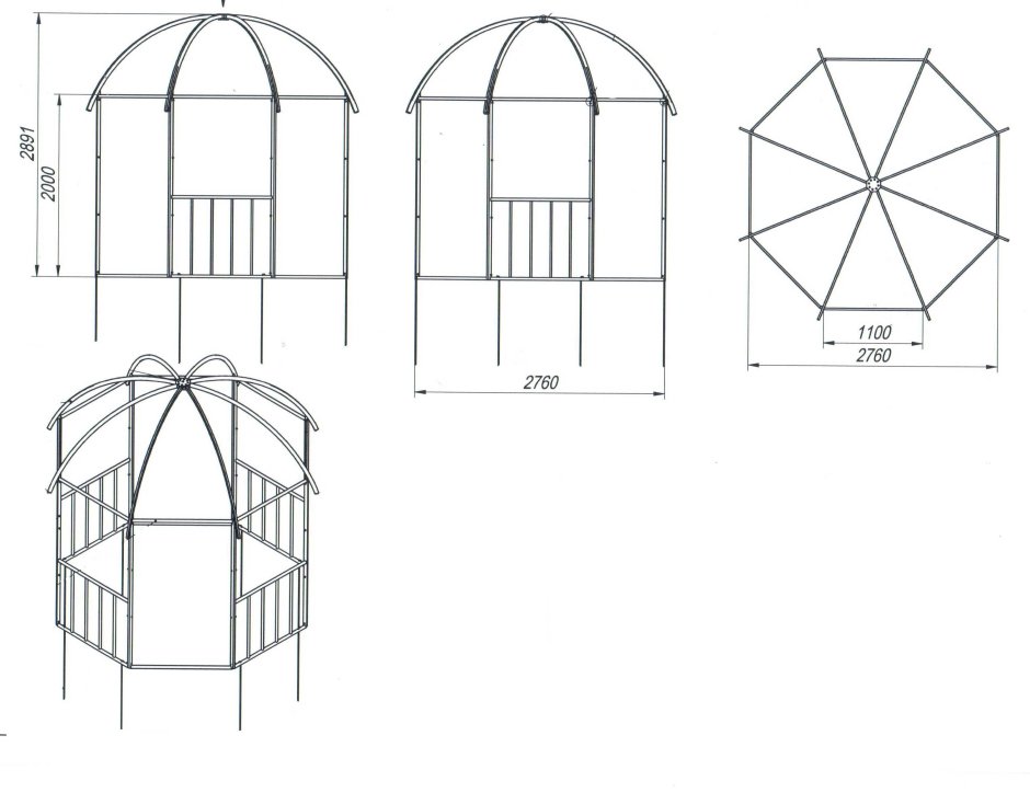 Макет беседки