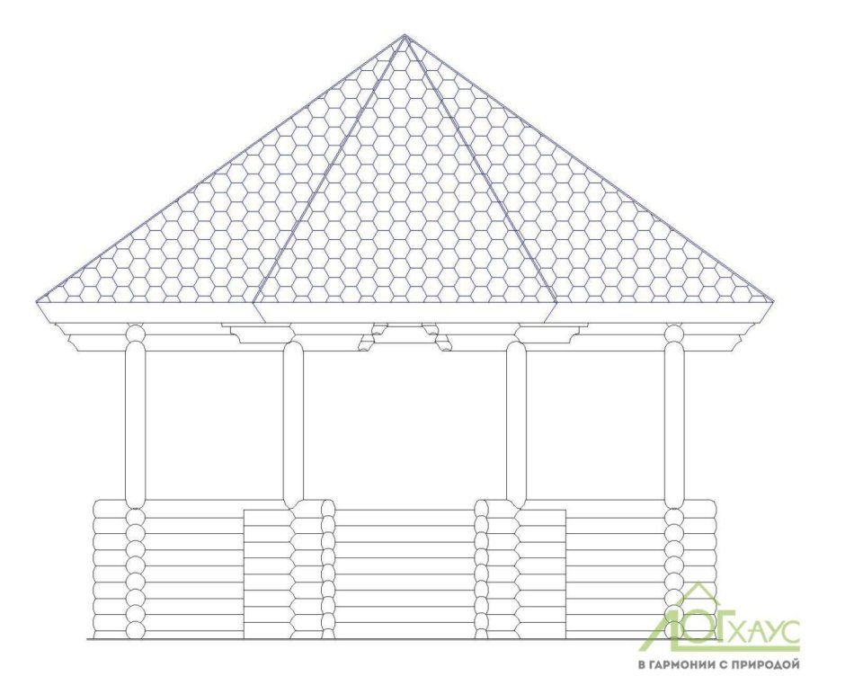 Беседка с гамаком и качелями