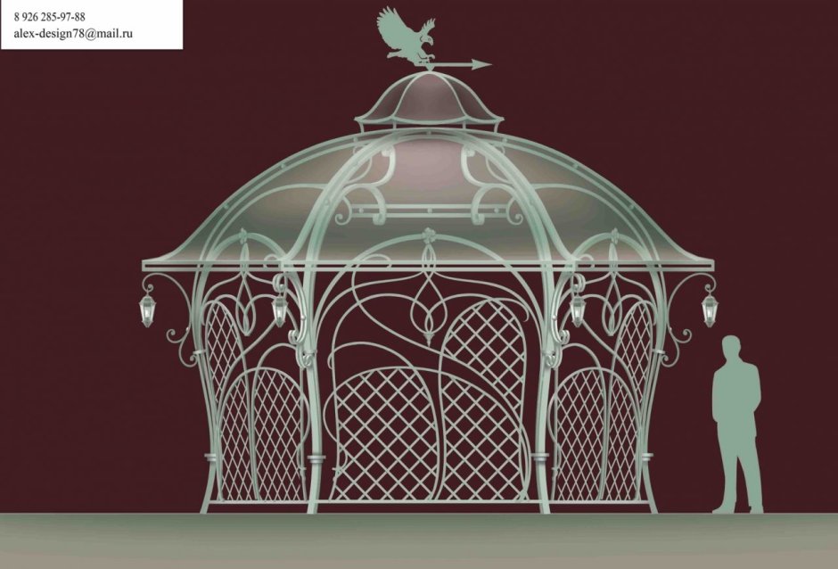 Беседка 8ми угольная из дерева