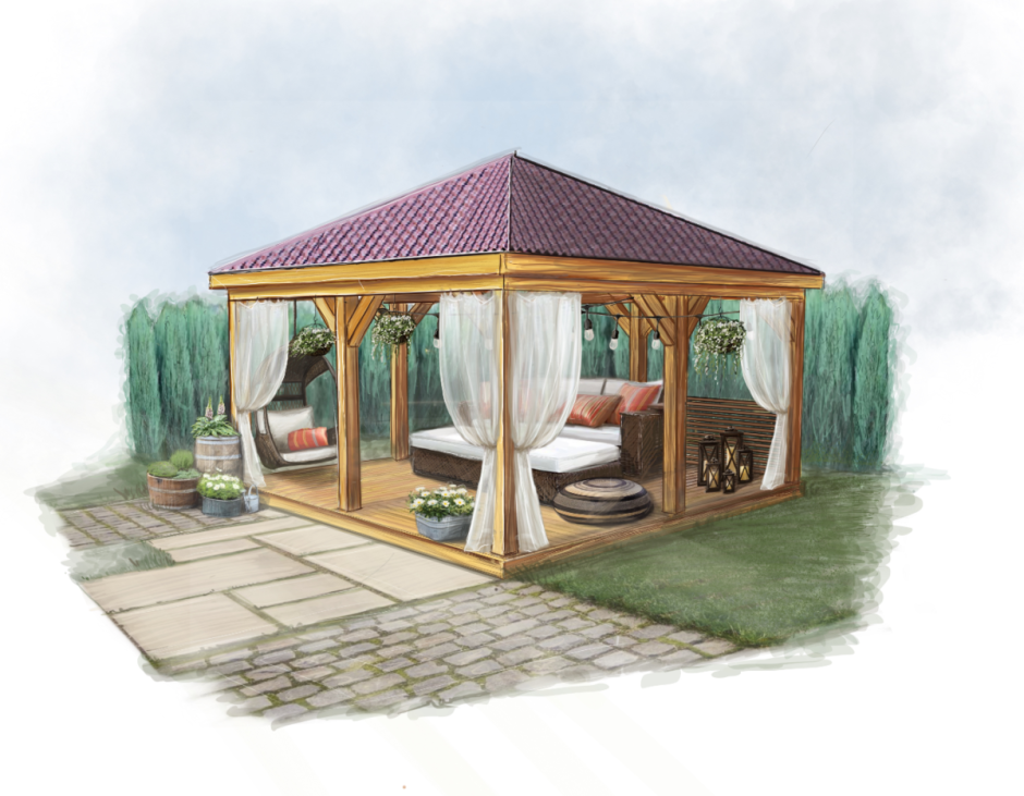 Беседка арт объект