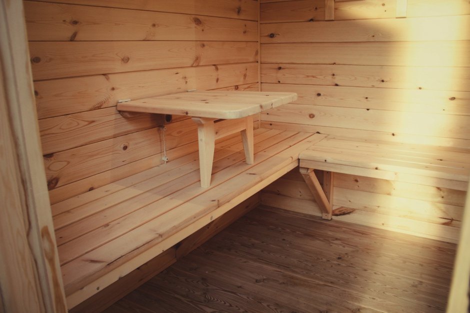 Полки в сауне
