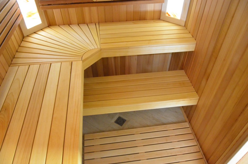 Полок в баню буквой п