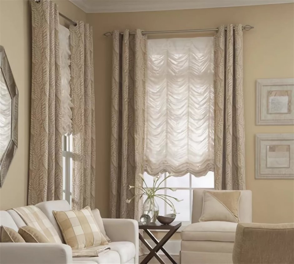 Французские шторы в гостиную