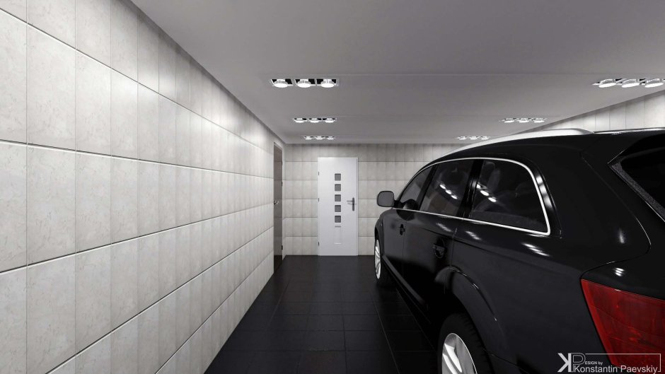 Отделка гаража плиткой