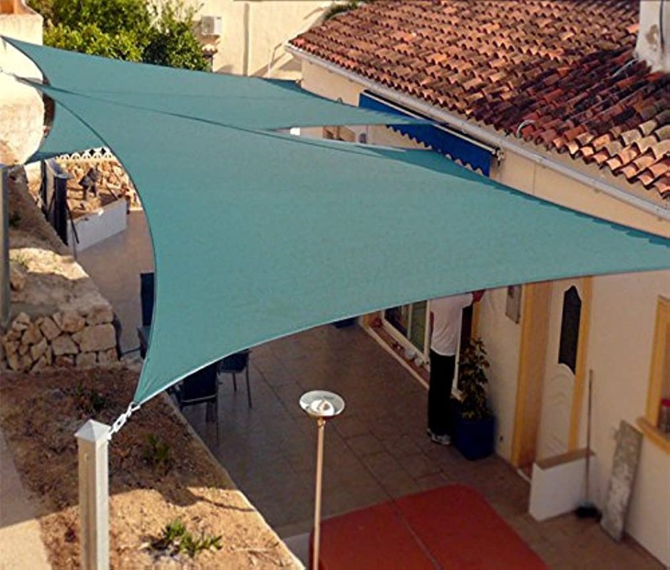 Навес из солнцезащитной сетки