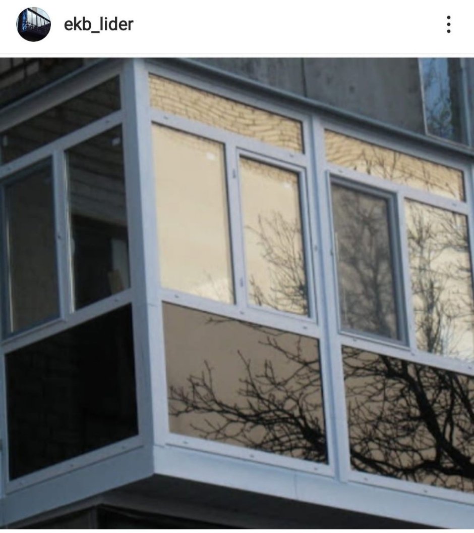 Зеркальная тонировка балкона