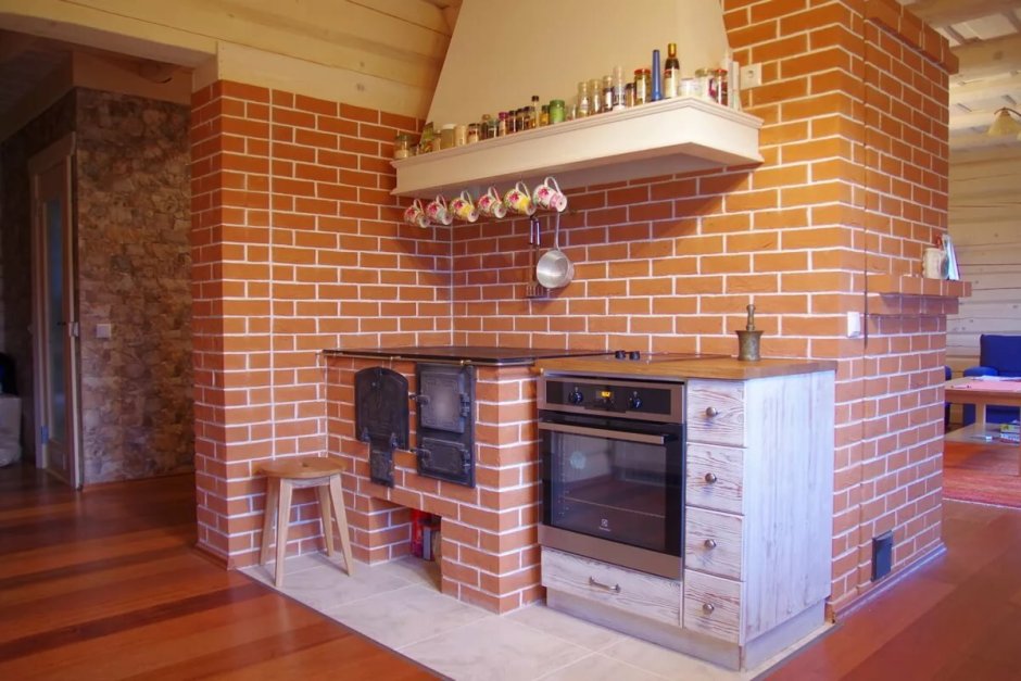 Отопительная кирпичная печь 100кв